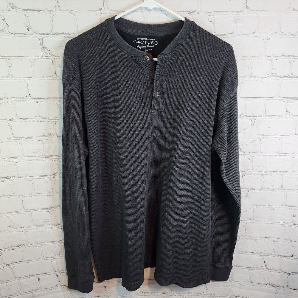 Men's Cactus longsleeve thermal shirt, size Large